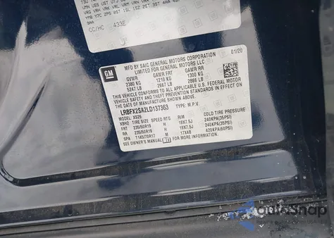 2020 Buick Envision Awd Essence z USA, uszkodzony, nr VIN LRBFX2SA2LD137363